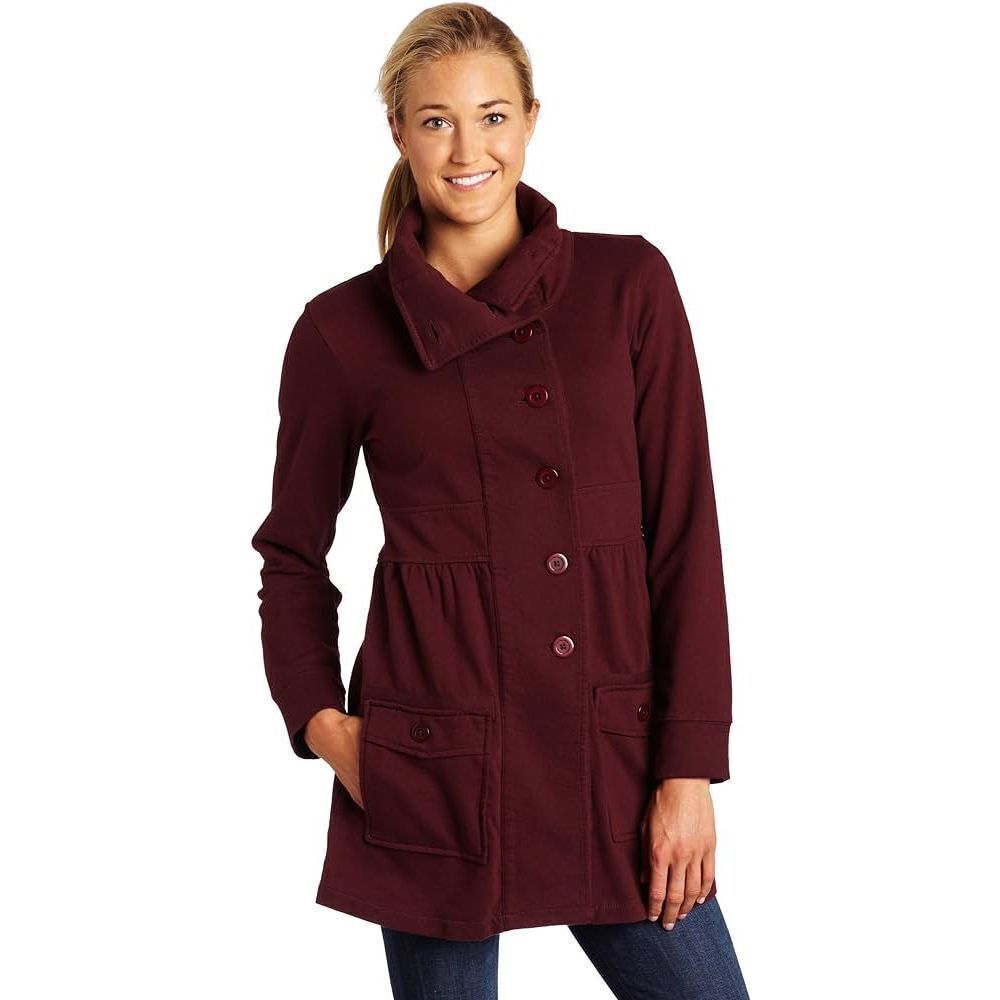 prAna Sylvie Jacket Trench Coat in Port Size M‎
